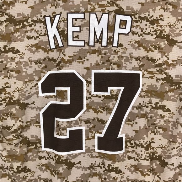 San Diego Padres Mens Shirt XL Kemp Short Sleeve Button Up Camo MLB Baseball - Picture 4 of 15
